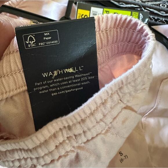 Gap Kids Pull-On Cargo Joggers pink New Size S 6-7 - Picture 9 of 11